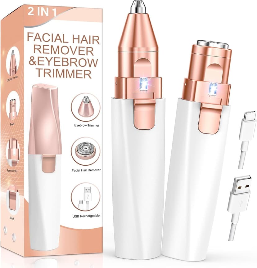 2-in-1 Eyebrow & Facial Hair Remover for Women